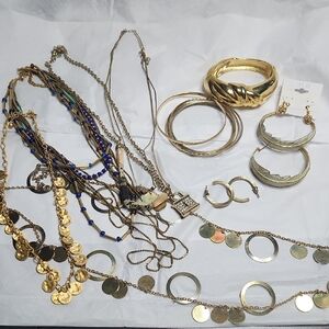 Gold-tone Necklace Bundle And More.